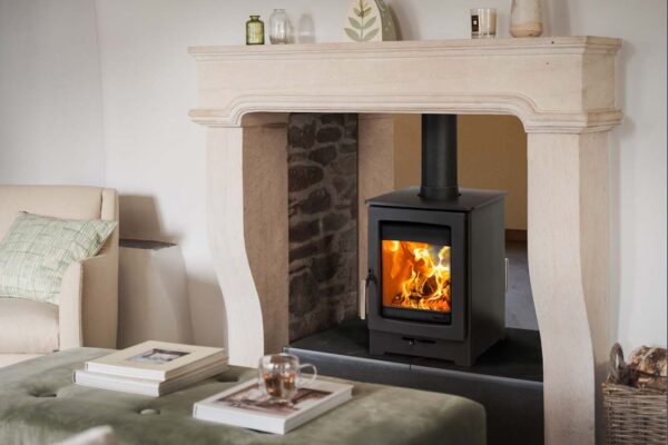 Parkray Aspect 4 Double Sided Stove in fireplace