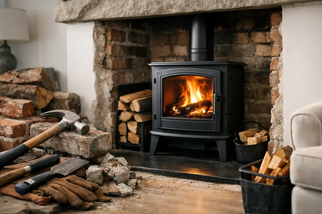 Fireplace Conversion for Wood Stove