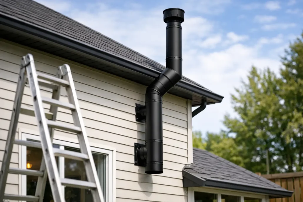 Routing an External Flue Safely at Home