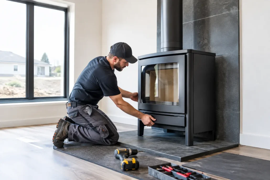 Stove Installation in a New Build Example
