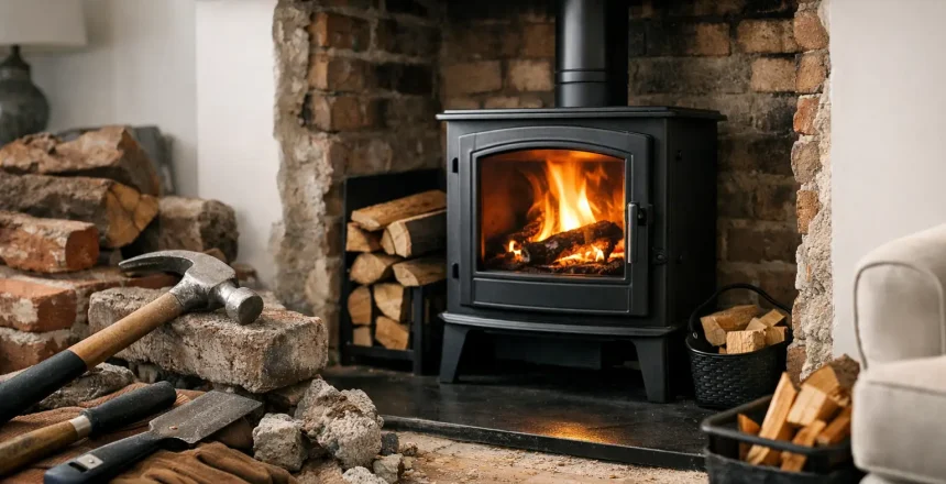 Fireplace Conversion for Wood Stove
